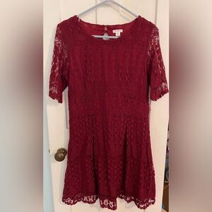 Junior Girls Maroon Dress size XL